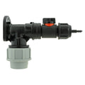 Wall Flange Kit 25mm MDPE + In-Line Valve + 4mm Micro Barb for Hose Pipe Fitting