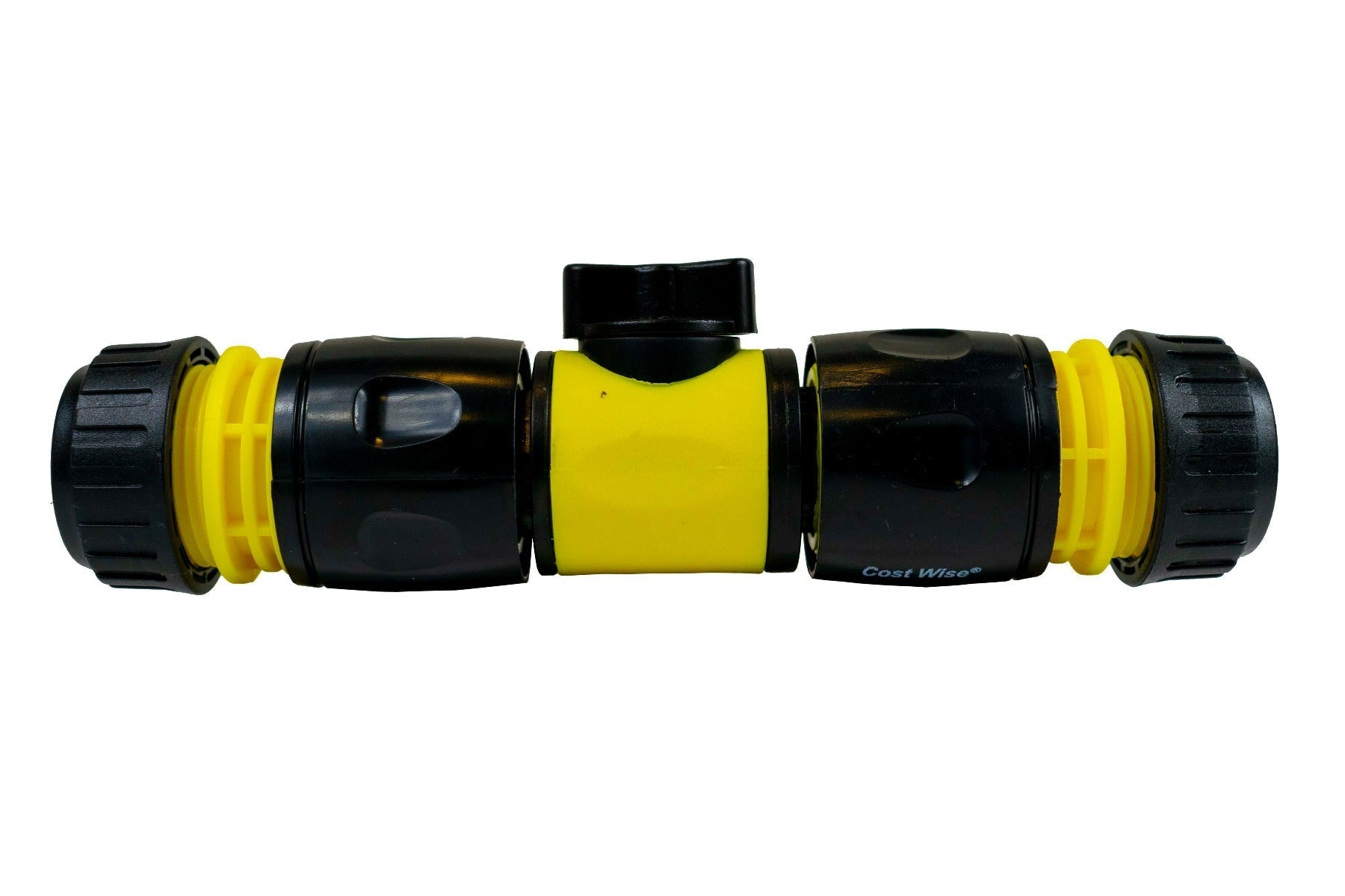 Cost Wise Snap On Male-Male In Line Valve Kit Yellow Black for Hose Pipe Fitting