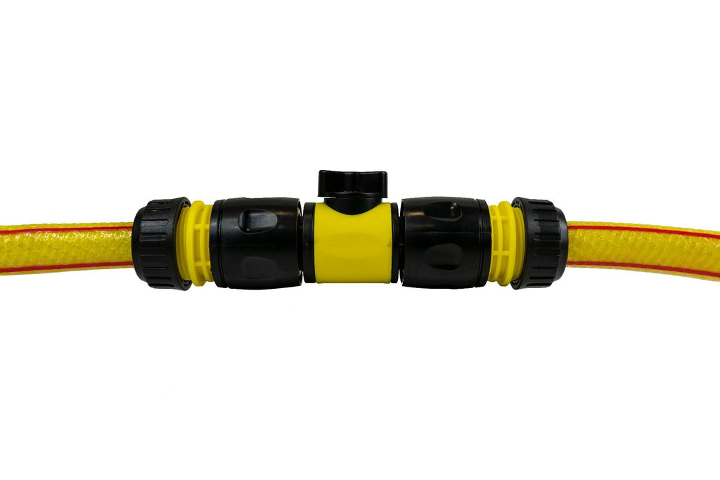 Cost Wise Snap On Male-Male In Line Valve Kit Yellow Black for Hose Pipe Fitting