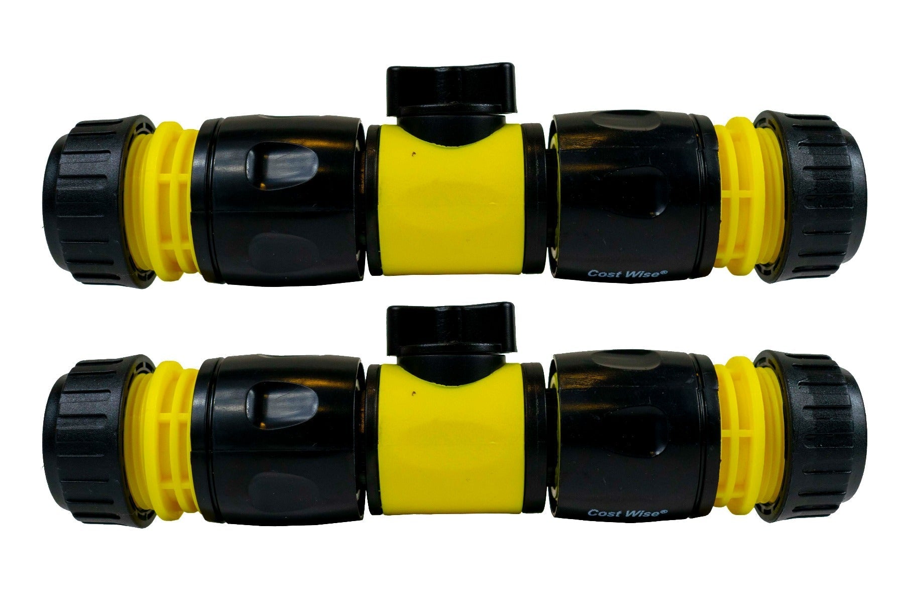 Cost Wise Snap On Male-Male In Line Valve Kit Yellow Black for Hose Pipe Fitting
